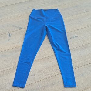 Body Language Sculpt sparkly royal blue leggings NWOT with flaws Size Small
